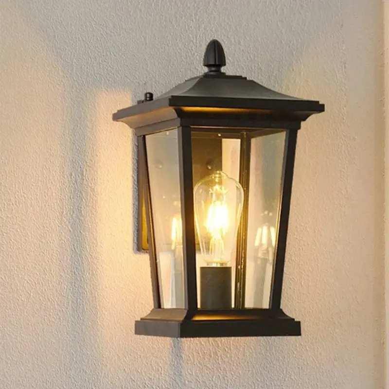 Farmhouse Waterproof Glass Shade Outdoor Wall Lamp tag1