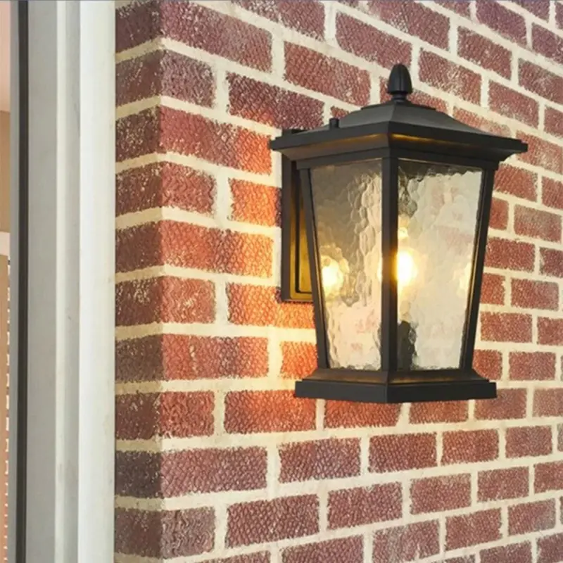 Farmhouse Waterproof Glass Shade Outdoor Wall Lamp tag1