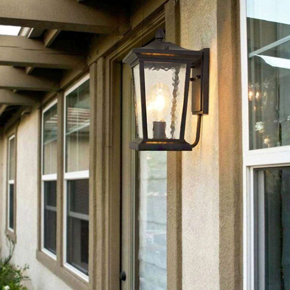Farmhouse Waterproof Glass Shade Outdoor Wall Lamp -  - #tag1#