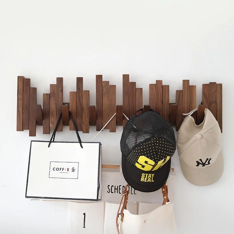 Farmhouse Wooden Wall Mounted Coat Rack -  - #tag1#