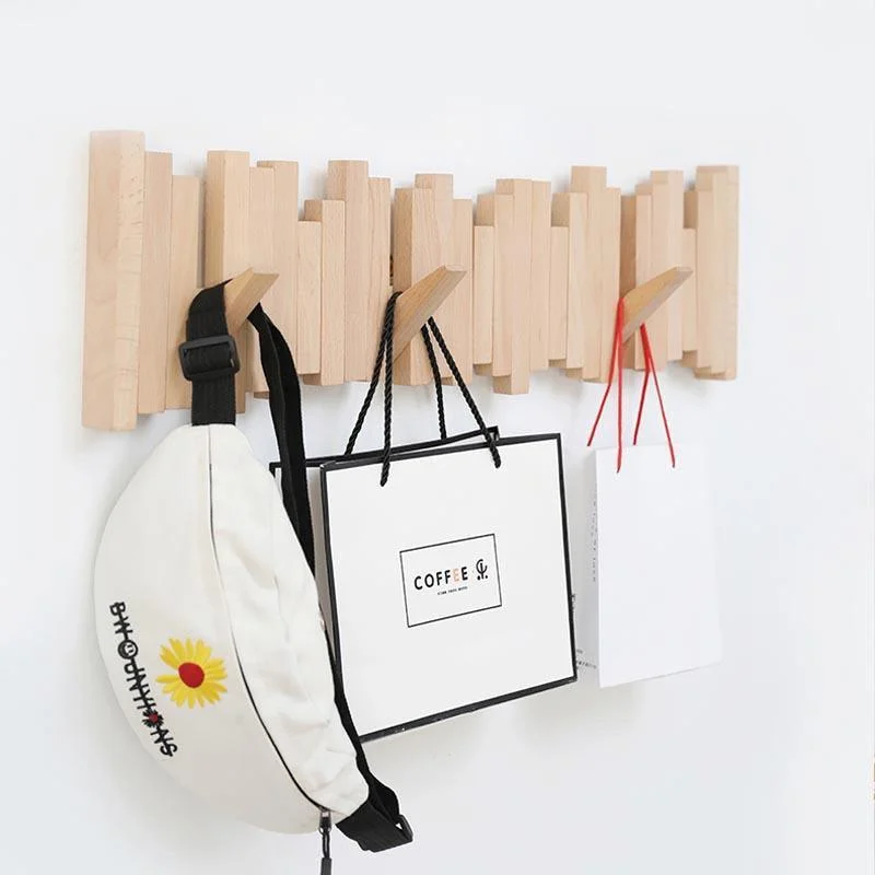Farmhouse Wooden Wall Mounted Coat Rack -  - #tag1#