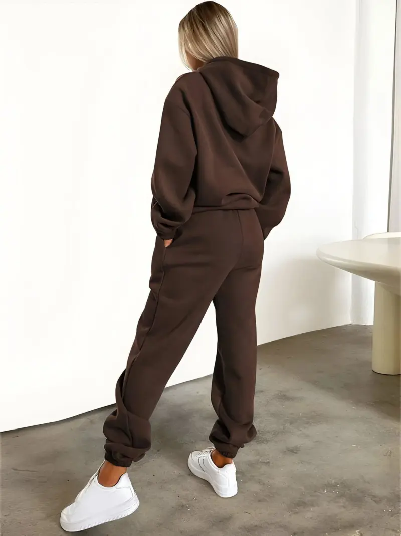 Fash Track Suit Set Loungewear Women s Letter Print Hoodie Pants with Drawstring tag1