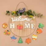 Fashion Halloween Door Hanging Wreath tag1