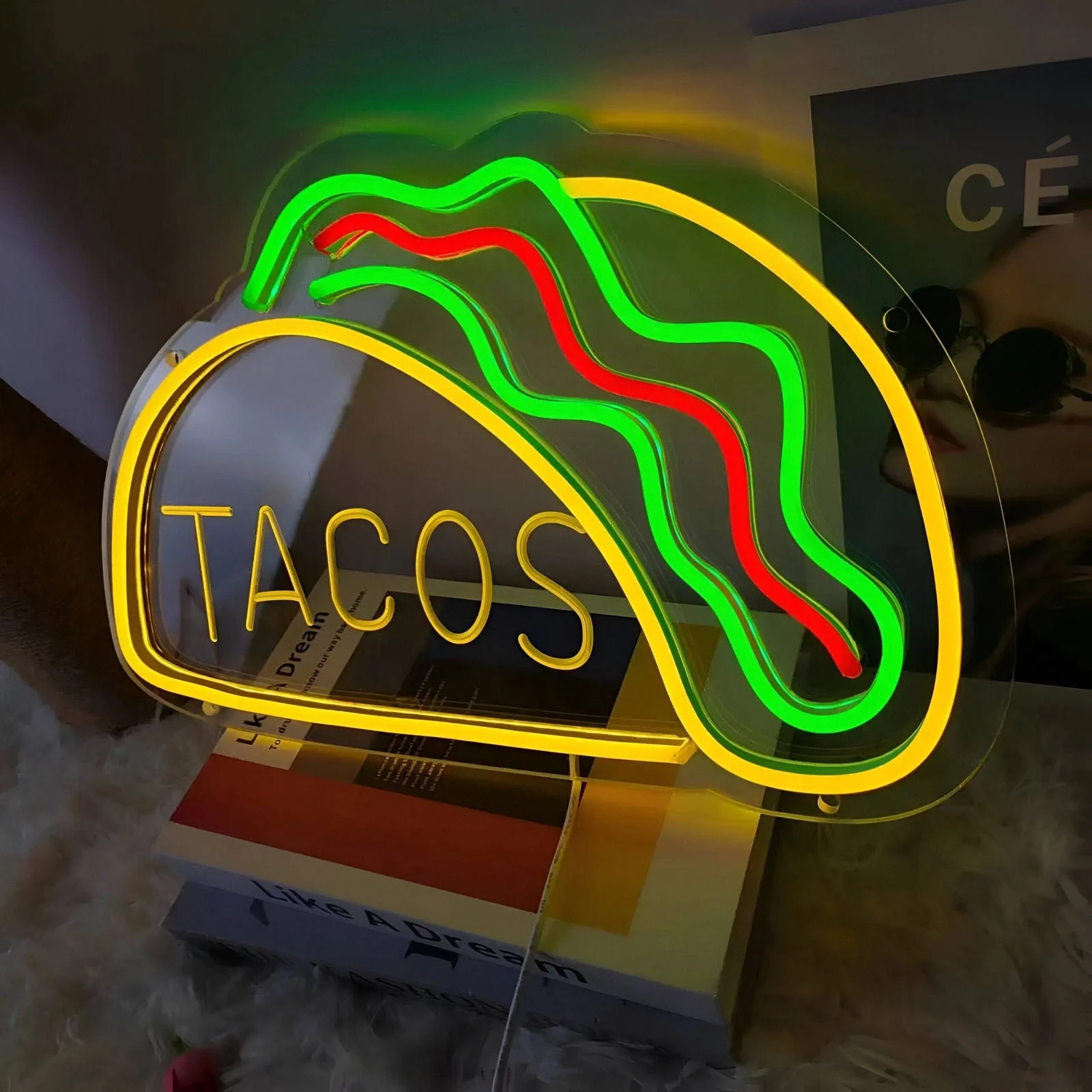 Fast Food Neon Sign - Colorful Fast Food Sign - USB Night Light -  - #tag1#