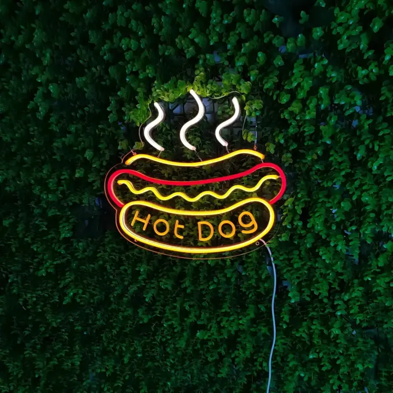 Fast Food Neon Sign Colorful Fast Food Sign USB Night Light tag1