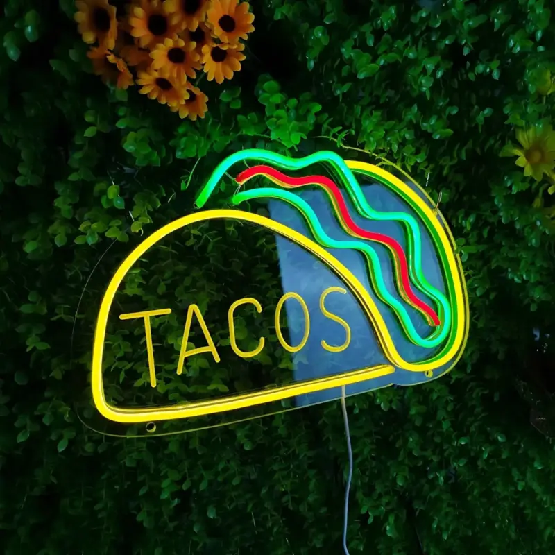 Fast Food Neon Sign Colorful Fast Food Sign USB Night Light tag1