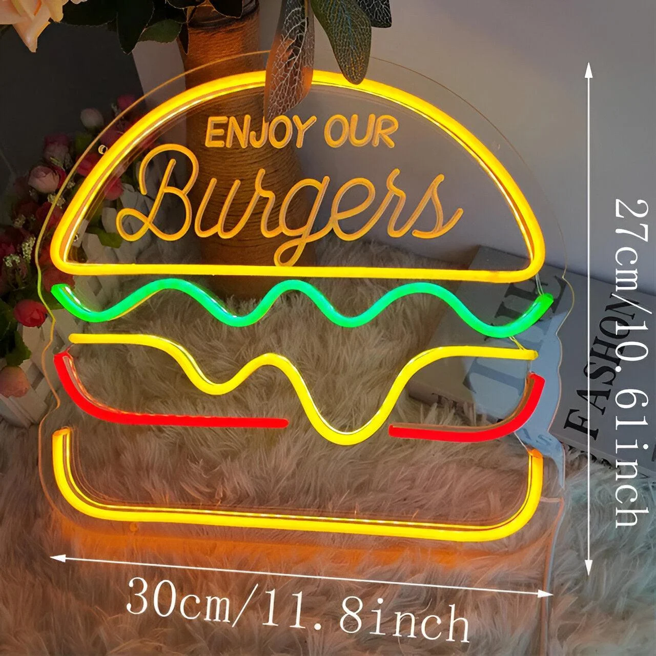 Fast Food Neon Sign - Colorful Fast Food Sign - USB Night Light -  - #tag1#