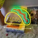 Fast Food Neon Sign Colorful Fast Food Sign USB Night Light tag1