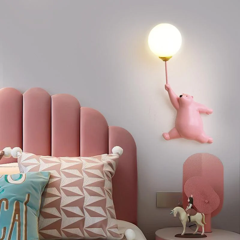 Fateh Design Beer LED Wall Lamp White/Blue/Pink Resin/Acrylic Bedroom/Living/Children's Room -  - #tag1#