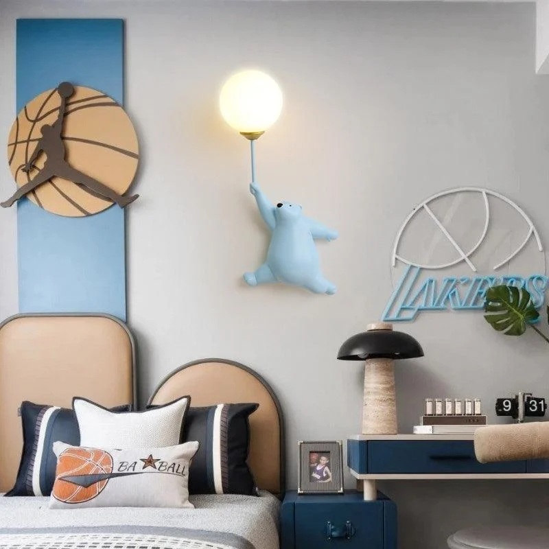 Fateh Design Beer LED Wall Lamp White/Blue/Pink Resin/Acrylic Bedroom/Living/Children's Room -  - #tag1#