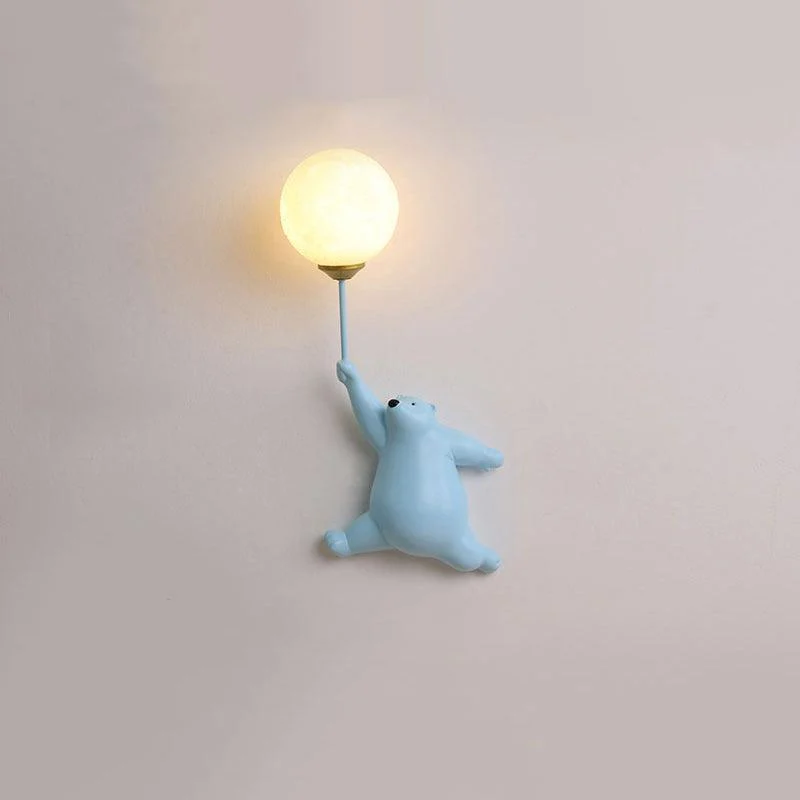 Fateh Design Beer LED Wall Lamp White/Blue/Pink Resin/Acrylic Bedroom/Living/Children's Room -  - #tag1#