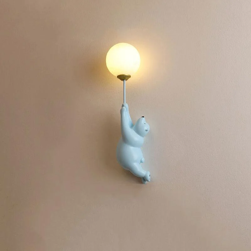 Fateh Design Beer LED Wall Lamp White/Blue/Pink Resin/Acrylic Bedroom/Living/Children's Room -  - #tag1#