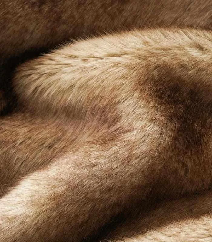 Faux Fur Blanket Light Brown Caramel -  - #tag1#