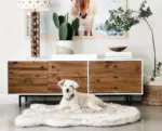 Faux Fur Dog Bed tag1