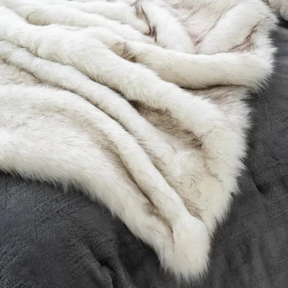 Faux Fur Ombre Throw -  - #tag1#