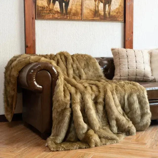 Faux Fur Ombre Throw -  - #tag1#