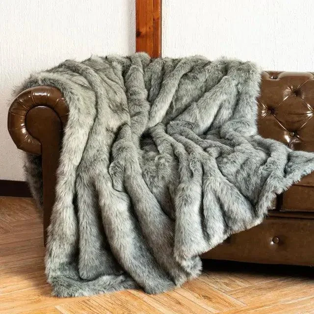 Faux Fur Ombre Throw -  - #tag1#