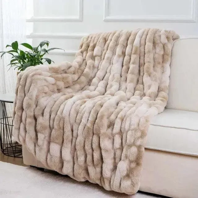 Faux Fur Ombre Throw -  - #tag1#