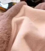 Faux Fur Throw Blanket Decorative Large Pink tag1