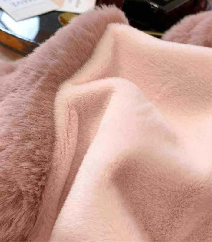 Faux Fur Throw Blanket Decorative Large Pink -  - #tag1#