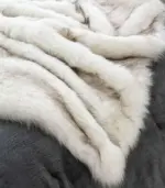 Faux Fur Throw Blanket Large White 2.5 3 kg tag1