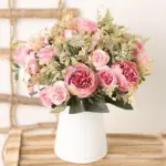 Faux Silk Roses Bouquet