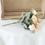 Faux Silk Roses Bouquet