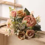 Faux Silk Roses Bouquet