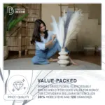 Faux Tall Pampas Grass Decor 10 Pcs 40 120 Branches Popmas Grass tag1