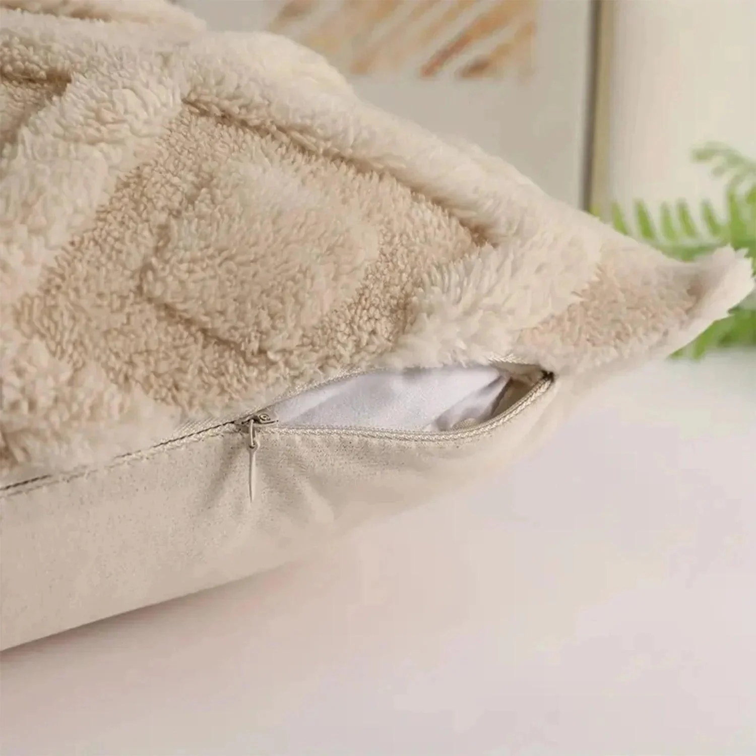 Faux Wool Patterned Cushion Cover -  - #tag1#