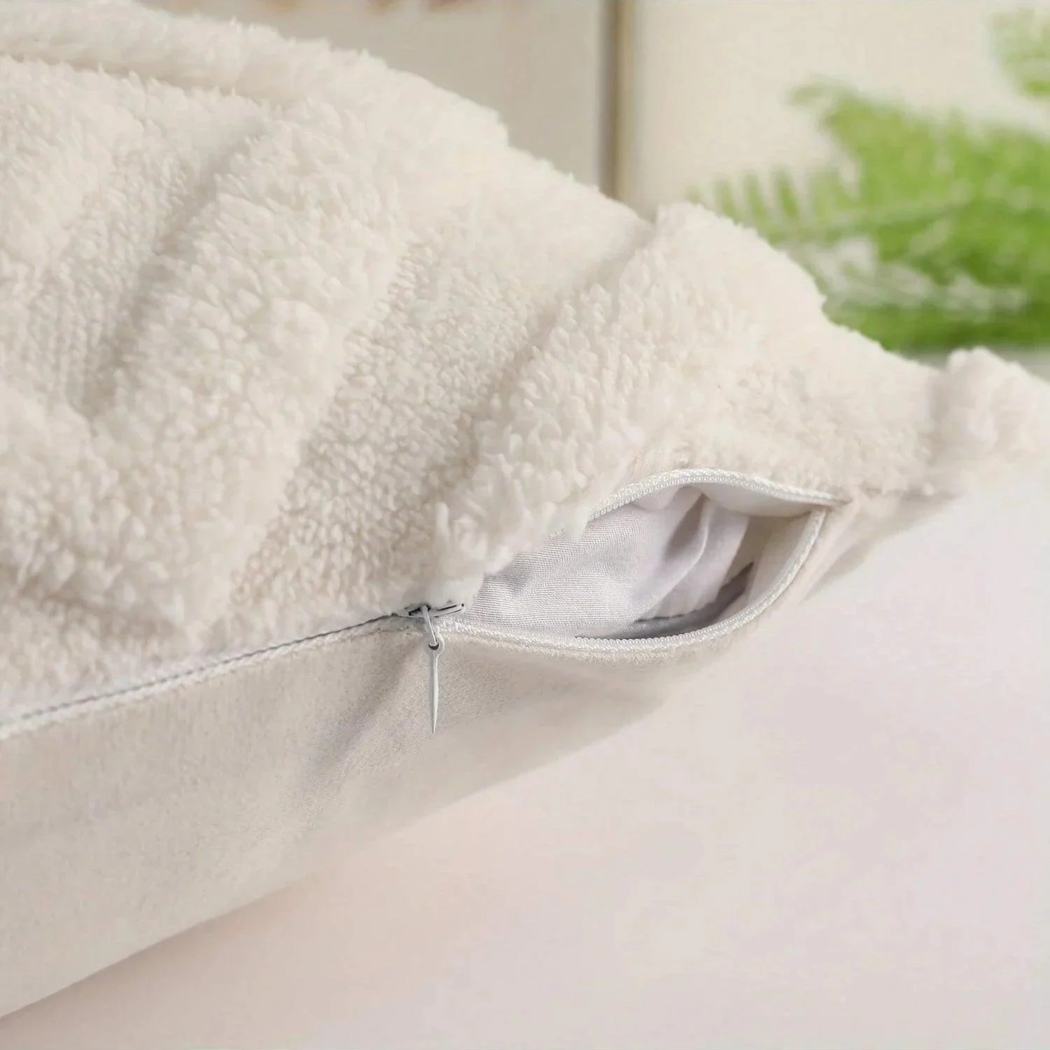 Faux Wool Throw Pillow Cover -  - #tag1#