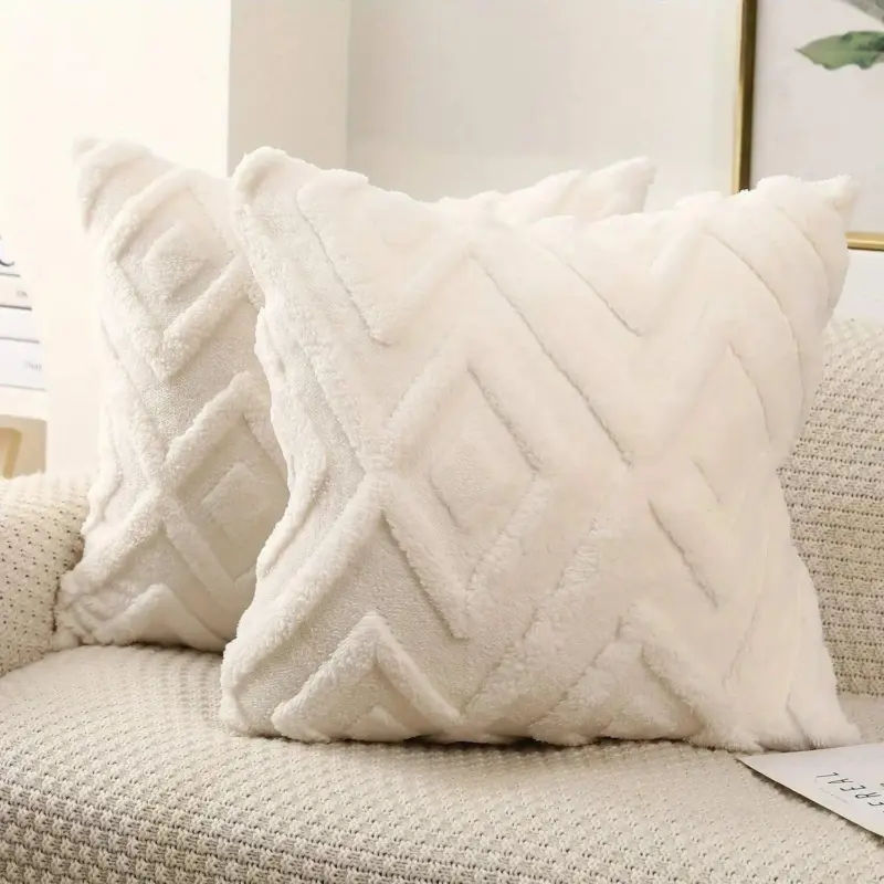 Faux Wool Throw Pillow Cover tag1