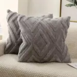 Faux Wool Throw Pillow Cover tag1