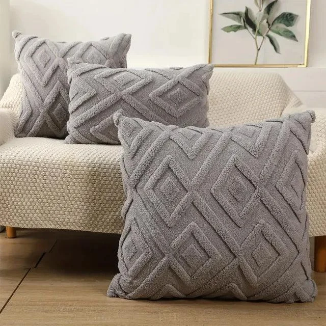 Faux Wool Throw Pillow Cover -  - #tag1#