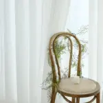 Faye Linen Look Semi Transparent Curtains Soft Roof tag1