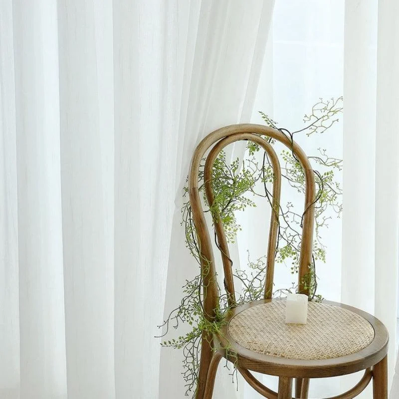 Faye Linen Look Semi Transparent Curtains Soft Roof -  - #tag1#