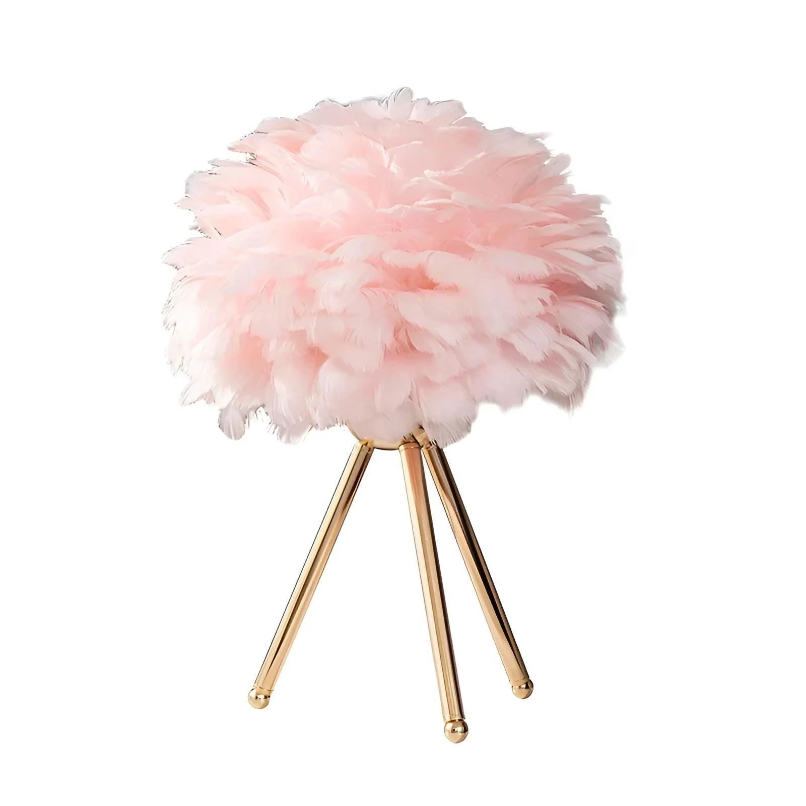 Feather Glow - Handmade Ostrich Feather Table Lamp for Romantic Ambiance -  - #tag1#