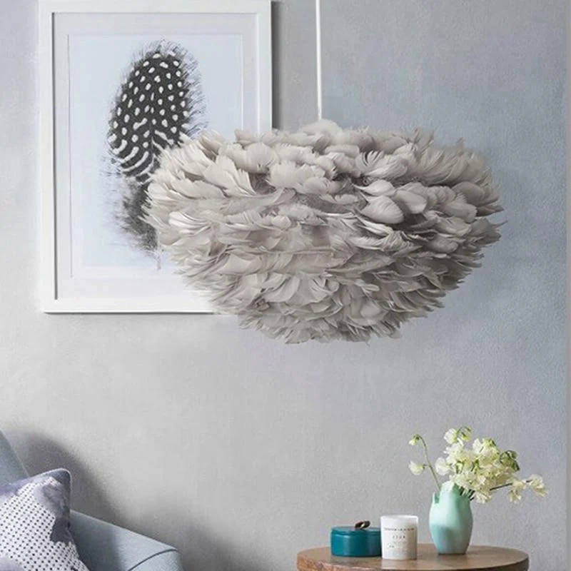 Feather Pendant Lights Hanglamp Pendant Lamp Nordic Design Lustre Vintage Loft Decor Dining Room Kitchen Home Light Fixtures LED -  - #tag1#