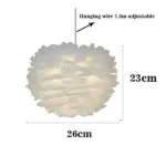 Feather Pendant Lights Hanglamp Pendant Lamp Nordic Design Lustre Vintage Loft Decor Dining Room Kitchen Home Light Fixtures LED tag1