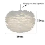 Feather Pendant Lights Hanglamp Pendant Lamp Nordic Design Lustre Vintage Loft Decor Dining Room Kitchen Home Light Fixtures LED tag1