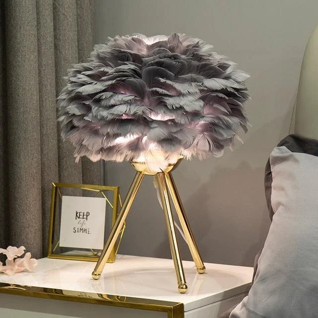 Feather Table Lamp -