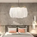 Feathered Elegance Chandelier Lamp