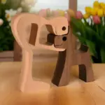 Feet of love handmade wooden sculpture of dog and human symbol of eternal bond tag1