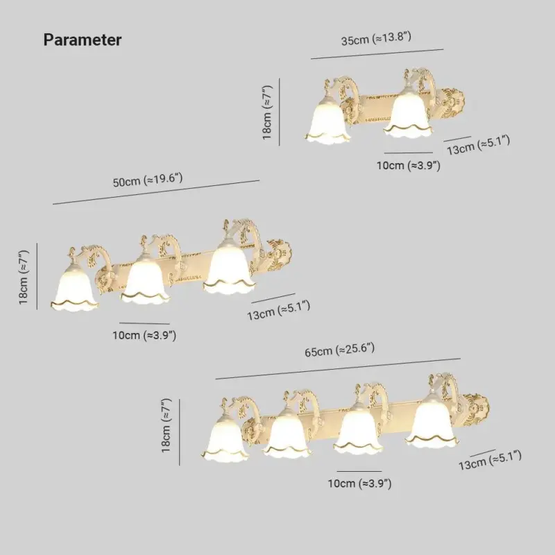 Felicie Classic Mirror Wall Lamp 4 Colors 2 3 4 Lamps tag1