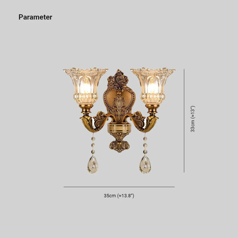 Félicie Vintage Wall Lamp - Indoor - Two Lamps - Gold - Bedroom/Living Room - Metal -  - #tag1#