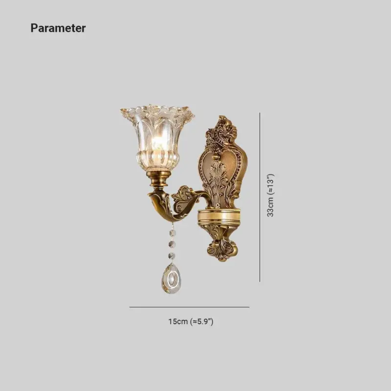 Felicie Vintage Wall Lamp Indoor Two Lamps Gold Bedroom Living Room Metal tag1