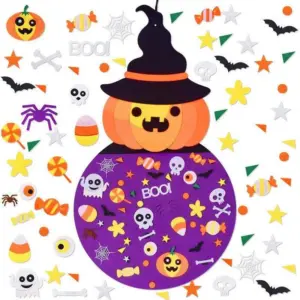 Felt Halloween Pumpkin Pendant