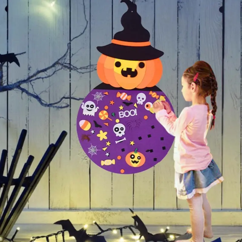 Felt Halloween Pumpkin Pendant tag1