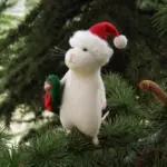 Felt Mouse and Pumpkin Ornament tag1