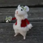 Felt Mouse and Pumpkin Ornament tag1
